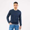 Pull col rond "ULRYK", coton bio et laine 
