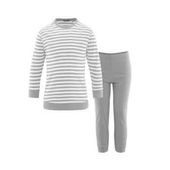 Pyjama enfant "ELEPHANT" rayé manches longues, 100% coton bio