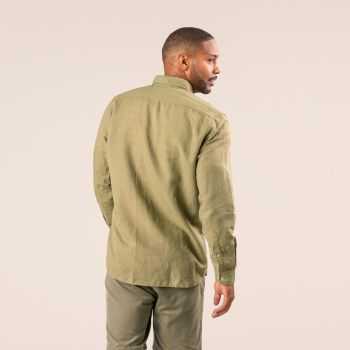 Chemise "ROB" manches longues, en lin et en coton bio