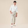Pantalon "OLEG" rayé, 100% lin