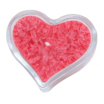 Coffret 4 bougies coeur jaune et rouge et