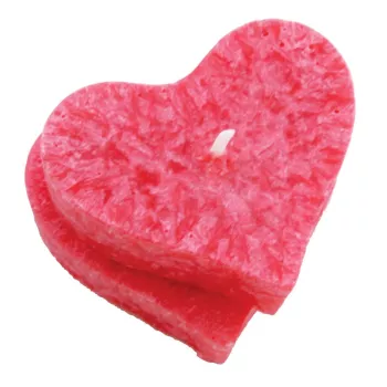 Coffret 4 bougies coeur jaune et rouge et