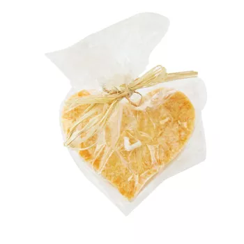 Coffret 4 bougies coeur jaune et rouge et