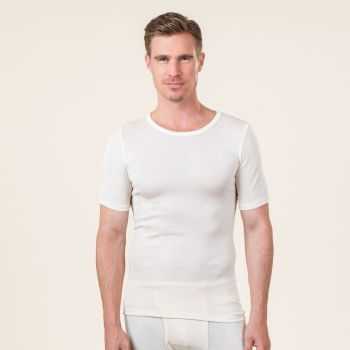 Haut à manches courtes "HARRY", laine bio et soie"