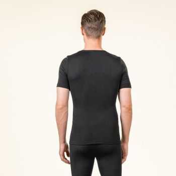 Haut à manches courtes "HARRY", laine bio et soie"