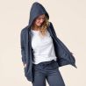 Sweat à capuche zippé "LAMINA", 100% coton bio