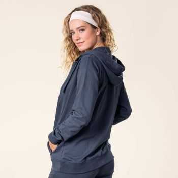 Sweat à capuche zippé "LAMINA", 100% coton bio