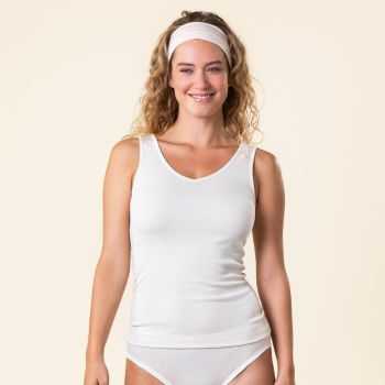Débardeur col V "JANINE", 100 % coton bio, GOTS et VEGAN