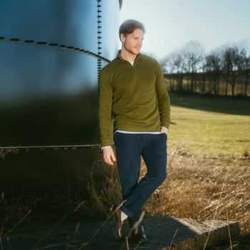 Pantalon cargo "YUSTIN" en velours côtelé, 100% coton bio