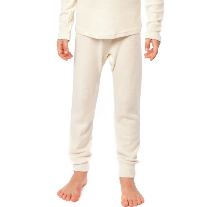 Caleçon long laine et soie unisexe Naturel GOTS