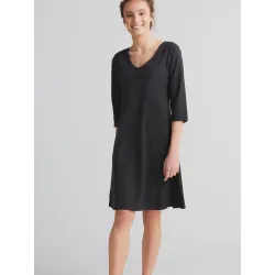 Robe trapèze manches 3/4 - 95% coton bio - GOTS