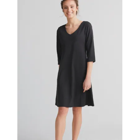 Robe trapèze manches 3/4 -...