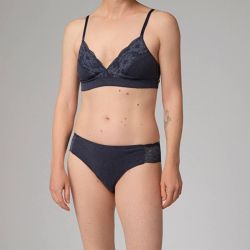 Culotte taille basse avec dentelle - Coton bio - GOTS, Fairtrade