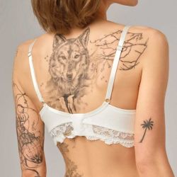 Soutien-gorge à armatures avec dentelle - 92% coton, Fairtrade