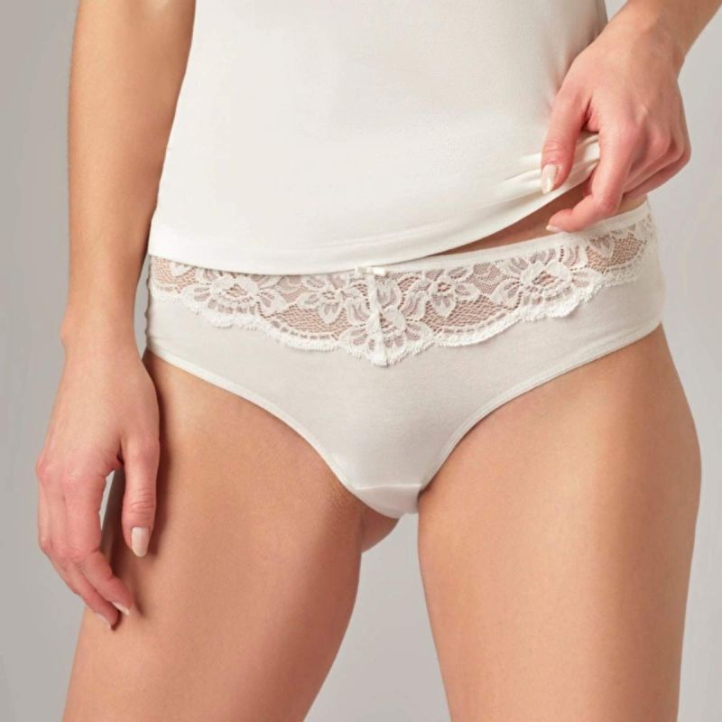 Slip à dentelle - 92% de coton bio - GOTS, Fairtrade