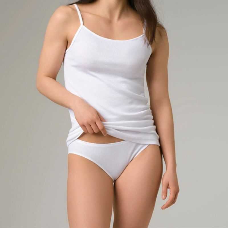 Slip sans coutures latérales en 100% de coton bio, blanc,Fairtrade, GOTS