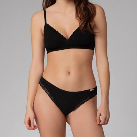 Mini-culotte à rayures satinées avec dentelles - 92% coton bio - GOTS, Fairtrade