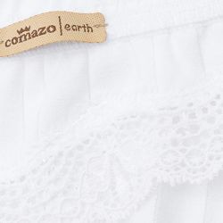 Mini-culotte à rayures satinées avec dentelles - 92% coton bio - GOTS, Fairtrade