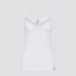 Maillot de corps bretelles fines en 92% de coton bio, noir, Fairtrade, GOTS