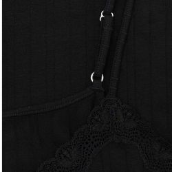 Maillot de corps bretelles fines en 92% de coton bio, noir, Fairtrade, GOTS