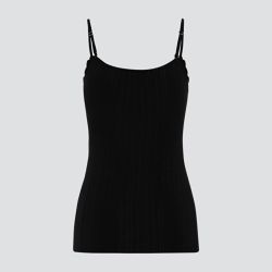 Maillot de corps bretelles fines en 92% de coton bio, noir, Fairtrade, GOTS