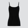 Maillot de corps bretelles fines en 92% de coton bio, noir, Fairtrade, GOTS