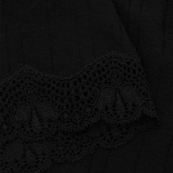 Shorty à rayures satinées et dentelle - 92% coton bio - GOTS, Fairtrade