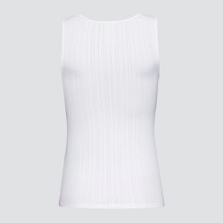 Débardeur à rayures satinées et dentelle - 92% coton bio - GOTS, Fairtrade