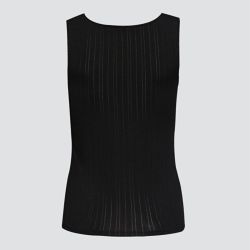 Débardeur à rayures satinées et dentelle - 92% coton bio - GOTS, Fairtrade