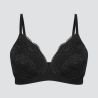 Soutien-gorge triangle coqué sans armatures avec dentelle - 92% de coton bio