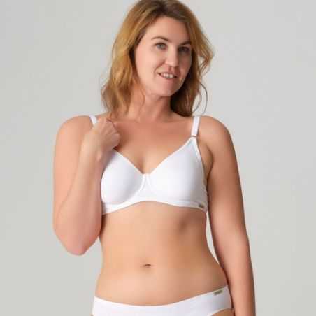 Soutien-gorge avec armatures en 92% de coton bio, blanc, Fairtrade, GOTS