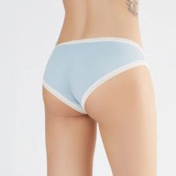 Culotte coupe classique avec dentelle - 95% coton bio - GOTS