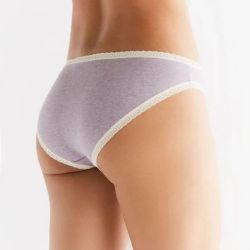 Culotte coupe classique avec dentelle - 95% coton bio - GOTS