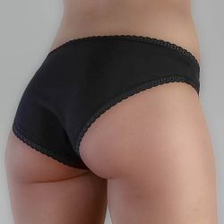 Culotte coupe classique avec dentelle - 95% coton bio - GOTS