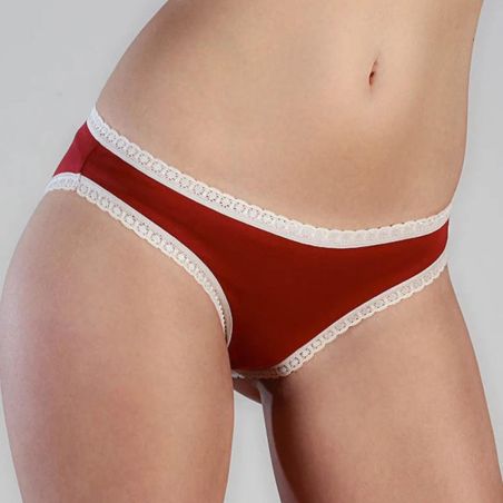 Culotte coupe classique avec dentelle - 95% coton bio - GOTS