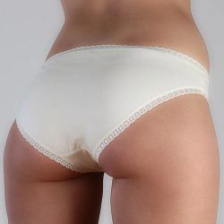 Culotte coupe classique avec dentelle - 95% coton bio - GOTS