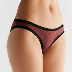 Culotte coupe classique avec dentelle - 95% coton bio - GOTS