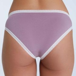 Culotte coupe classique avec dentelle - 95% coton bio - GOTS