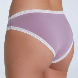 Culotte coupe classique avec dentelle - 95% coton bio - GOTS