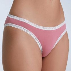 Culotte coupe classique avec dentelle - 95% coton bio - GOTS