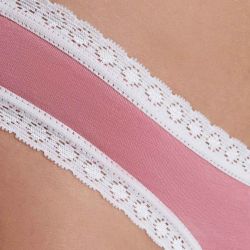 Culotte coupe classique avec dentelle - 95% coton bio - GOTS