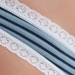 Culotte coupe classique avec dentelle - 95% coton bio - GOTS