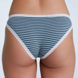 Culotte coupe classique avec dentelle - 95% coton bio - GOTS