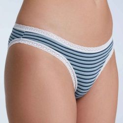 Culotte coupe classique avec dentelle - 95% coton bio - GOTS