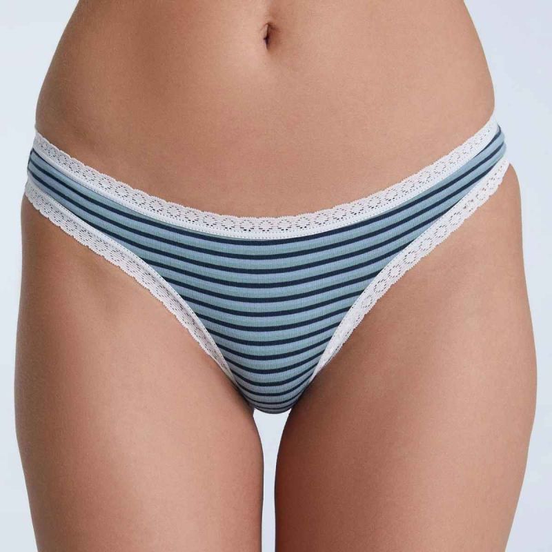 Culotte coupe classique avec dentelle - 95% coton bio - GOTS
