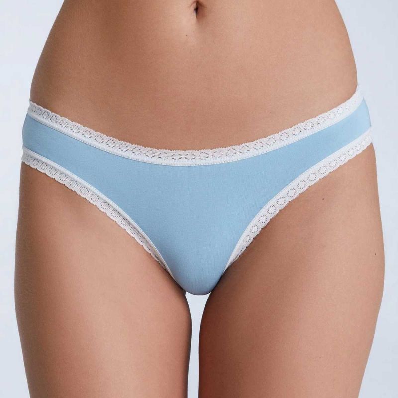 Culotte coupe classique avec dentelle - 95% coton bio - GOTS