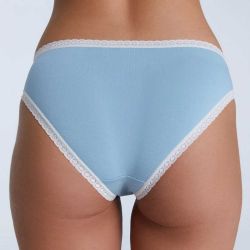 Culotte coupe classique avec dentelle - 95% coton bio - GOTS