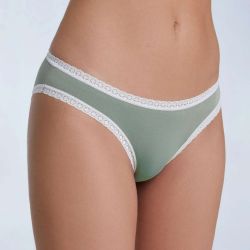 Culotte coupe classique avec dentelle - 95% coton bio - GOTS