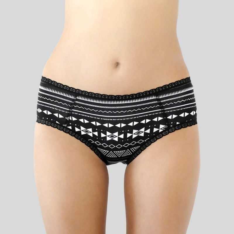 Ligne \"CHLOE\" culotte-shorty coton bio, Rouge/Naturel