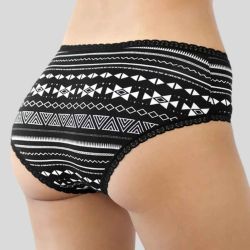 Ligne \"CHLOE\" culotte-shorty coton bio, Rouge/Naturel